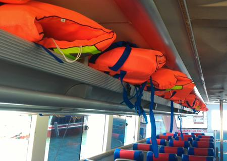 life jacket, safety equipment, lembongan fast boat, lembongan transfer